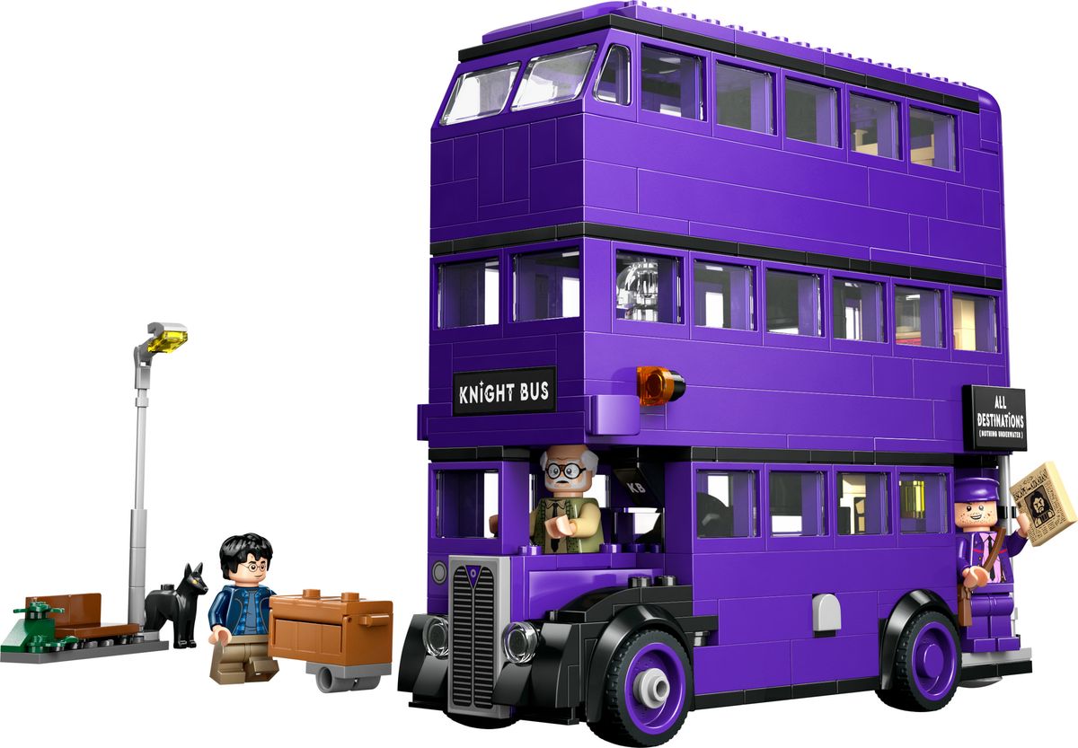 LEGO 76446 Baukasten des fliegenden Knight Busses mit Harry Potter und Freunden.