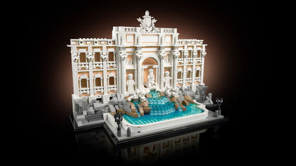 LEGO 21062 Detailreiche LEGO-Nachbildung des Trevi-Brunnens mit elegantem Wasserfall und Figuren.