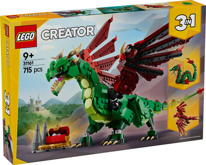 LEGO 31161 Bunte Drachen-Konstruktion mit Struktur und Spielmöglichkeiten für Kinder ab 9 Jahren.