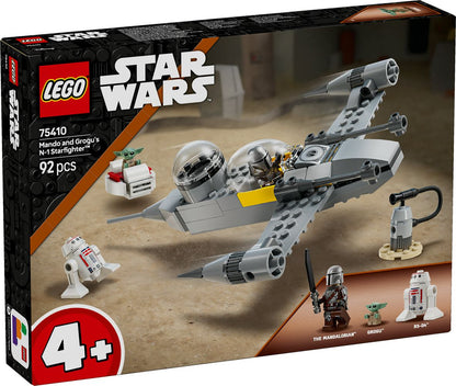 LEGO 75410 LEGO Set mit Mandalorianer Grogu und N-1 Starfighter 92 Teile für Kinder ab 4 Jahren.