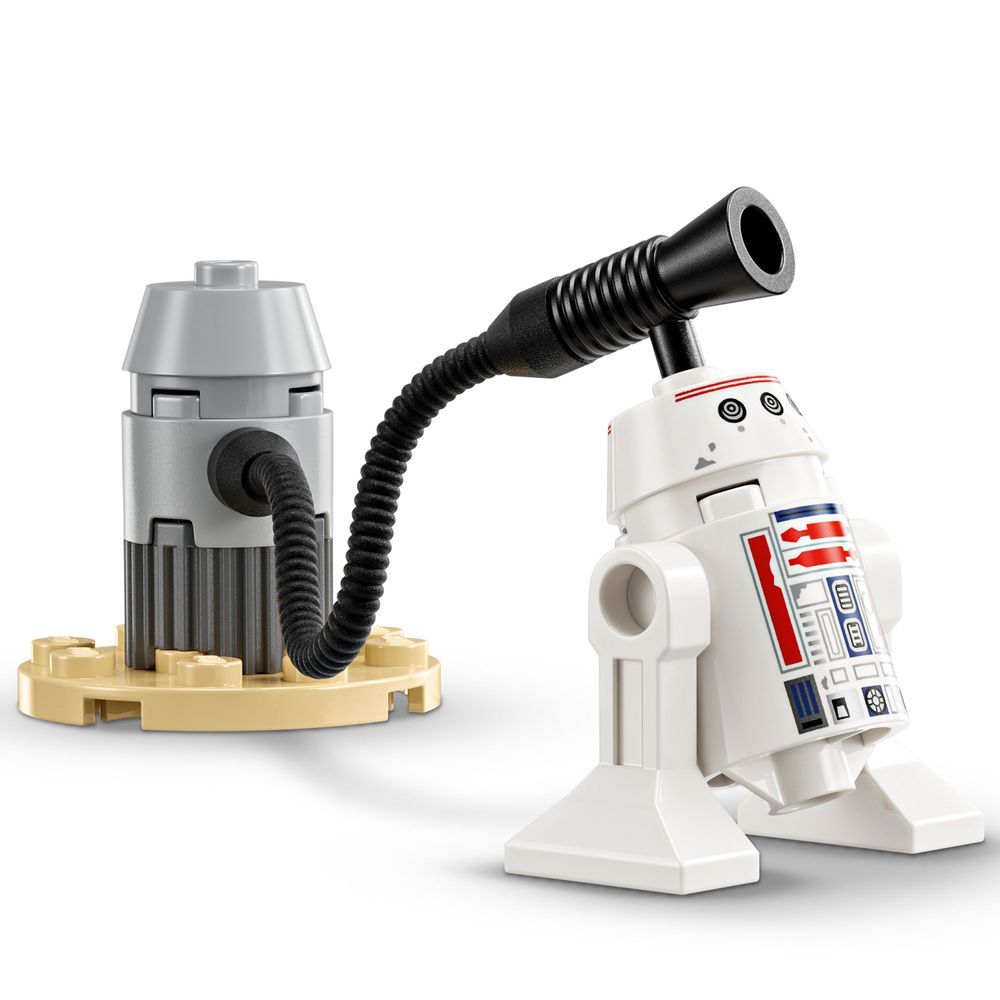 LEGO 75410 Abgebildet sind Star Wars-Modelle eines droidenähnlichen Charakters mit einem silbernen Element.